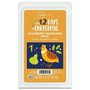 Mainstays 1st Day 12 Days Of Christmas Cranberry Mandarin Spice Wax Melts 2.5 Oz